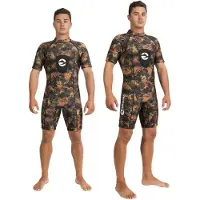 Abysstar Sea Spring 2.5 Mm Short Sleeve Shorty Marron L Homme