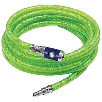 RIEGLER Kit de tuyau tuyau D.12x6mm L.5m tissu PVC vert fluo raccord de sécurité/embout NW7,4
