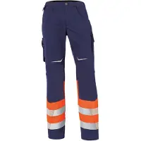 Kübler Pantalon REFLECTIQ classe 1 orange vif/bleu foncé Forme 2208 Taille 90 (90)
