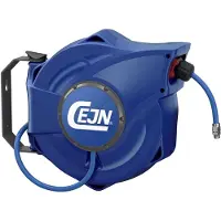 RIEGLER Enrouleur de tuyau, air comprimé, tuyau en PU ø 12x8, raccord R 1/4 mâle, 17 m