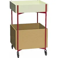 Hubsch Chariot Frais Kaki/bourgogne | 021610