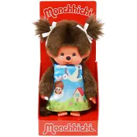 Monchhichi Fillette en robe de cigogne | 20 cm | Poupée | Fashion Dress