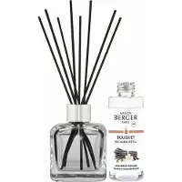 Maison Berger Paris Coffret cadeau diffuseur d'arômes Cube + Magnifique remplissage à la vanille 100 ml