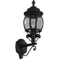 TRIO Applique d'extérieur ELVO noire 1xE27x60W en aluminium, dimensions : 49,5 x 18 x 24,5 cm, IP23,