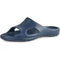 Ladeheid Sandales de plage légères pour homme en EVA, chaussures de jardin, mules de plage, chaussures de plage KL039M (bleu foncé, 40 EU)