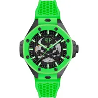 Philipp Plein Pwpfa0624 46mm 5atm Automatic Analogical Watch Vert Homme