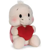 Nici Tortue en peluche avec un cœur qui se balance, beige, 22 cm