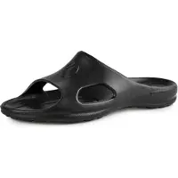 Ladeheid Sandales de plage légères pour femmes Eva, chaussures de jardin, mules de plage, chaussures de bain KL039D (noir, 39 EU)