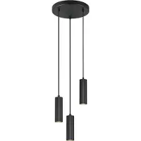 TRIO Suspension 3 lumières Soka noir