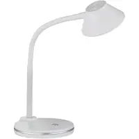 TRIO Lampe de bureau LED BERRY flexible, plastique blanc, hauteur 33cm