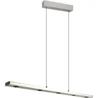 TRIO Suspension LED, nickel mat, up and down, H 200 cm