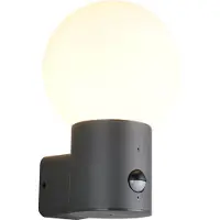 TRIO Lampe murale en sphérie Mures anthracite avec capteur