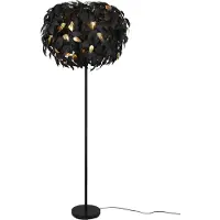 RL Lampadaire LEAVY avec abat-jour noir or