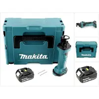 Makita DCO 180 T1J Affleureuse plaque de plâtre 18V avec boîtier MAKPAC + 1 x Batteire 5,0 Ah sans Chargeur