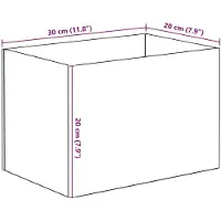 vidaXL Aquarium Avec Stockage Blanc 30 X 20 X 20 Cm Verre