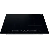 Whirlpool Four à induction en céramique vitrifiée WSS4060BF, Plaque de cuisson, Noir