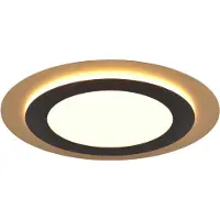 TRIO Plafonnier LED rond avec télécommande MORGAN noir et or - nuances dorées 42 W Nuances de blanc 5600 lm métal dim. : 45 x 45 x 45 cm IP20