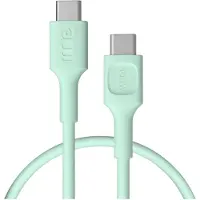 Green Cell Kabelis PowerFlex Fast Charging USB Type-C Male - USB Type-C Male 100W Mint Green 0.3m 5904326376229