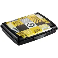 Keeeper Brotdose carla mini Minions Mosaic, 0,5 L, schwarz Deco-Click-Box mini, PP, praktischer Verschlus, Lunch box, Noir