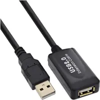 InLine 34605I Rallonge active USB 2.0, avec amplification du signal "Repeater", prise A à prise femelle A, 5m