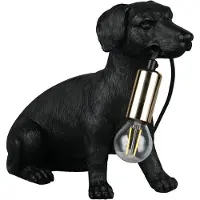 TRIO Lampe de table Rudi chien noir