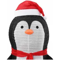vidaXL Figure de pingouin en neige Blanc chaud 78 x 88 x 180 cm tissu