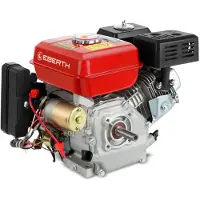 Eberth 6,5 CV 4,8 kW Moteur à essence Moteur de karting avec arbre de 20 mm Ø, démarrage électrique, batterie 7ah 12V, sécurité contre le manque d'huile, 4 temps