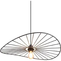 TRIO Chapeau Lampe à suspendre E27 60cm noir mat