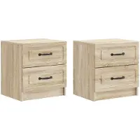 vidaXL Cabinet de chevet 2 pcs Chêne Sonoma 43 x 34,5 x 44,5 cm