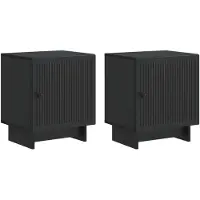 vidaXL Cabinet de chevet 2 pcs Noir 43 x 34,5 x 50 cm