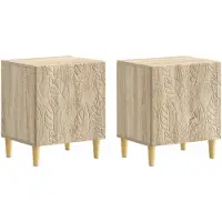vidaXL Table de chevet 2 pcs Chêne Sonoma 43 x 34,5 x 50 cm