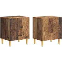 vidaXL Table de chevet 2 pcs Bois ancien 43 x 34,5 x 50 cm