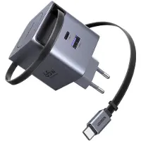 UGREEN Chargeur secteur - - 65W - USB-A et USB-C - Rétractable
