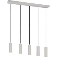 TRIO Suspension 5 lumières Soka gris