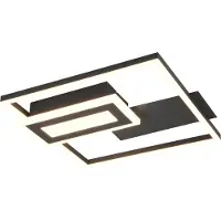 TRIO Leuchten LED Plafonnier Spiro 22W noir mat
