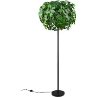 RL Lampadaire décoratif à feuilles vertes et noires pour salon chambre à coucher 180 cm 3xE14 28W LEAVY RL