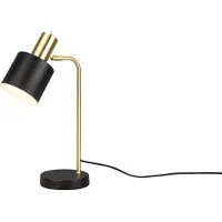 TRIO Lampe de bureau design Adam Noir avec de l'or