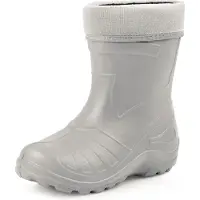 Ladeheid Bottes en caoutchouc Eva Thermo ultra-légères pour enfants (filles et garçons), doublées, pour la pluie, modèle KL050 (gris, taille 33 EU)
