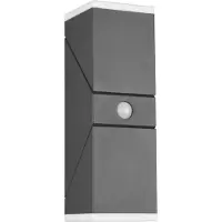 TRIO Applique d'extérieur LED avec détecteur AVON anthracite 7 W, blanc chaud, 800 lm, aluminium, dim. : 28 x 9 x 11 cm, IP54,