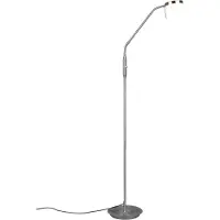 TRIO Lampadaire Monza 145 cm en acier inoxydable