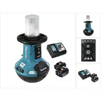 Makita DML 810 RF Lampe LED sans fil 18 / 36 V ( 2 x 18 V ) 5500 lm IP54 + 2 batteries 3,0 Ah + chargeur
