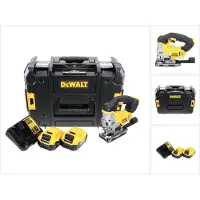 DeWalt DCS 331 P2 18V XR Li-Ion Scie sauteuse sans fil + Coffret TSTAK DWST1-70703 + 2 x Batteries DCB 184 18V 5,0 Ah + Chargeur DCB 105