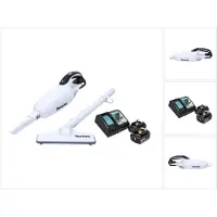 Makita DCL 181 FRFW Aspirateur sans fil 18V blanc + 2x Batteries 3,0Ah + Chargeur