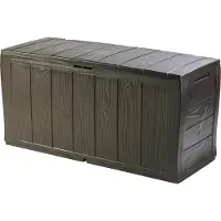 Keter - Bac de rangement pour balcon, Marron, 270l, étanche