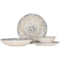 Bonna Set de vaisselle - Luca Mosaic - 24 pièces - 6 personnes - Porcelaine