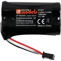 DF-Models Batterie pour Fun-Racer & Turbine X (1200 mAh, 7.40 V)