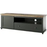 IMS Helvetia Meuble TV bas Elda 181 x 49 x 61 cm vert / chêne Lefkas, 1 porte