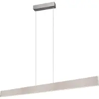 TRIO Lustre LED GALWAY argenté 35 W, nuances de blanc, 4200 lm, métal, dimensions : 150 x 150 x 8 cm, IP20,