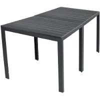 Mojawo XL Non-Wood Table de jardin aluminium anthracite / noir 180x90cm (2 pcs. 90x90cm)