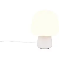 TRIO Lampe de table moderne STEEN gris-blanc 1xE14x10W en verre, dimensions : 27x20x20 cm, IP20,